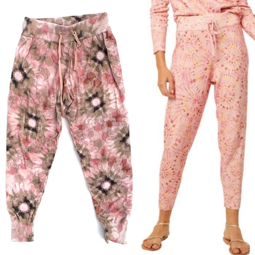 Misa Floral Tie Dye Payton Jogger Pants XS cotton silk blend